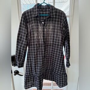Able Black and White Checkered Shirt